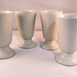 4 flowering stoneware mazagrans, 1970s