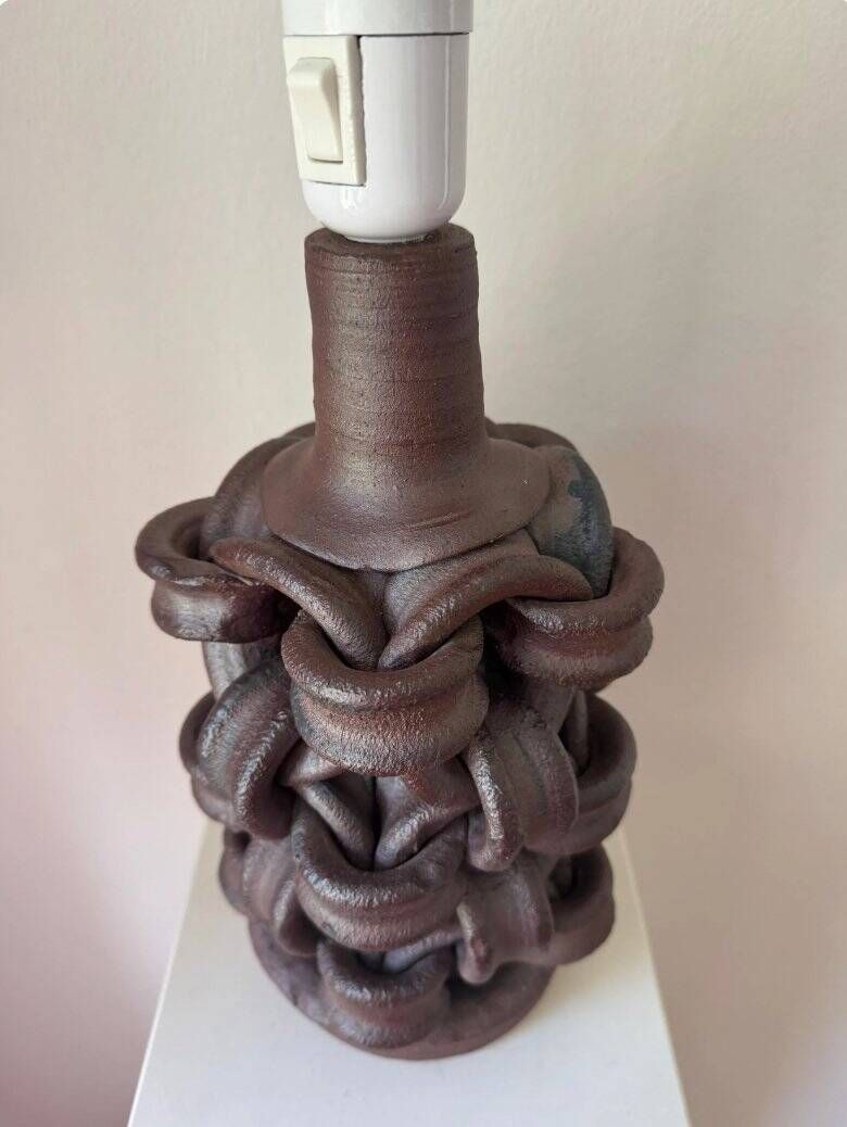 Danish studio pottery ceramic lamp, 1960s