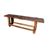 Raw oak carpenter's workbench