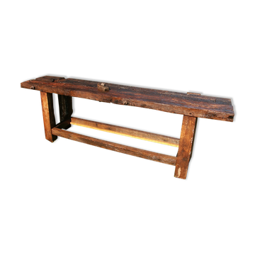 Oak workbench in raw wood