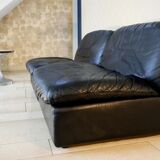 Paire chauffeuses cuir Ligne Roset 1980