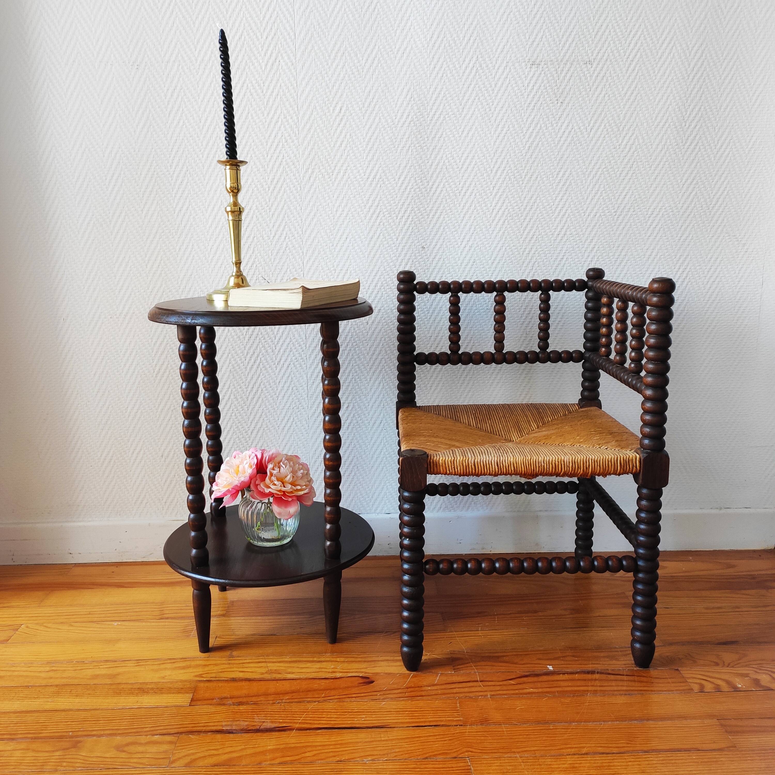 Side table - turned wooden end table