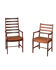 Pair of danish rosewood and leather armchairs
