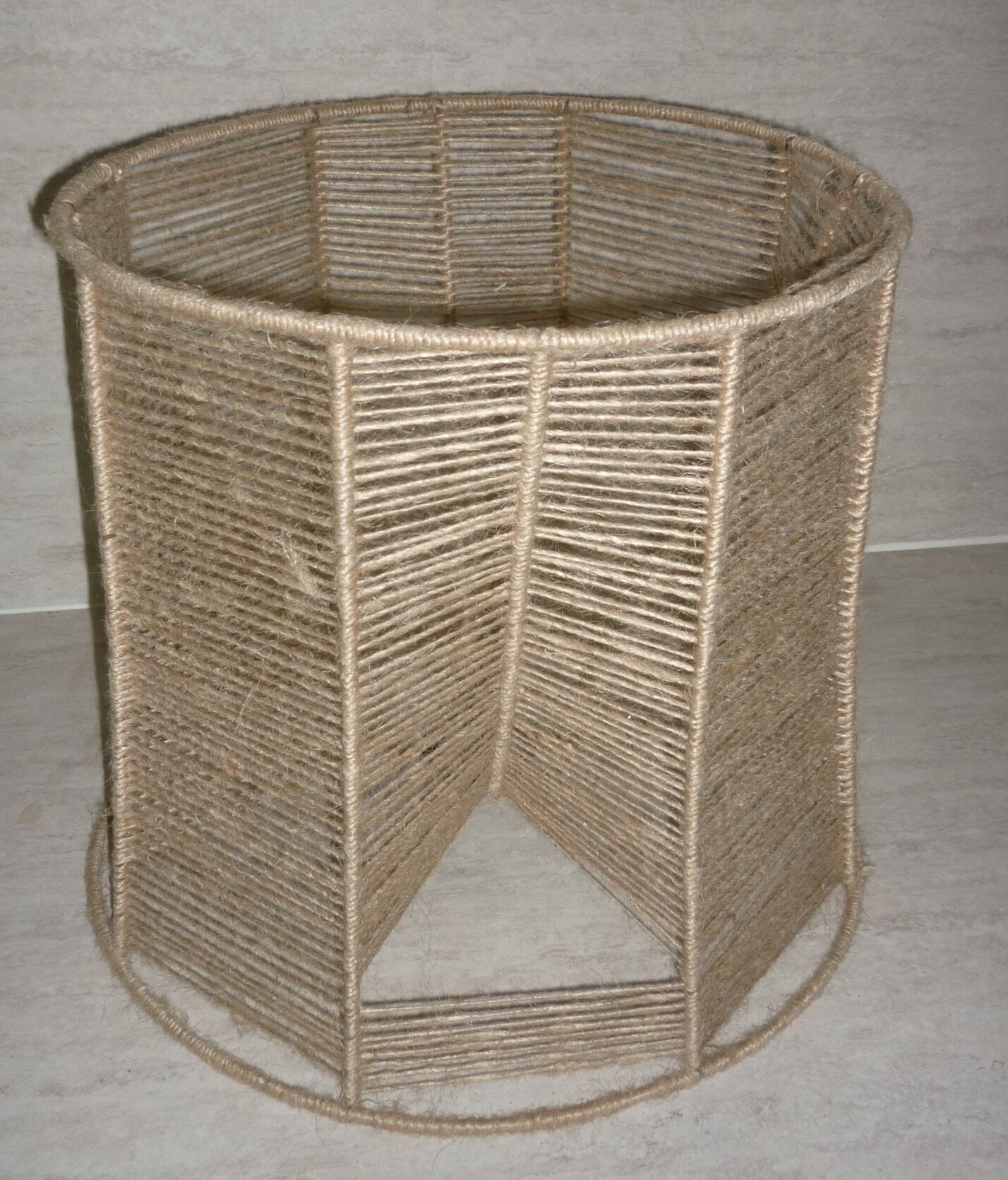 Lampshade in jute thread geometric shape 35 cm