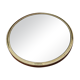 Round mirror of the 50s in gold metal 33cm in diameter