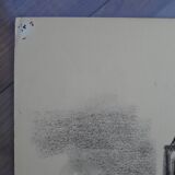 Uzerche, original charcoal drawing by Jean Villette (1913-2005)
