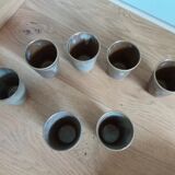 Digoin glazed stoneware glass cups set of 7