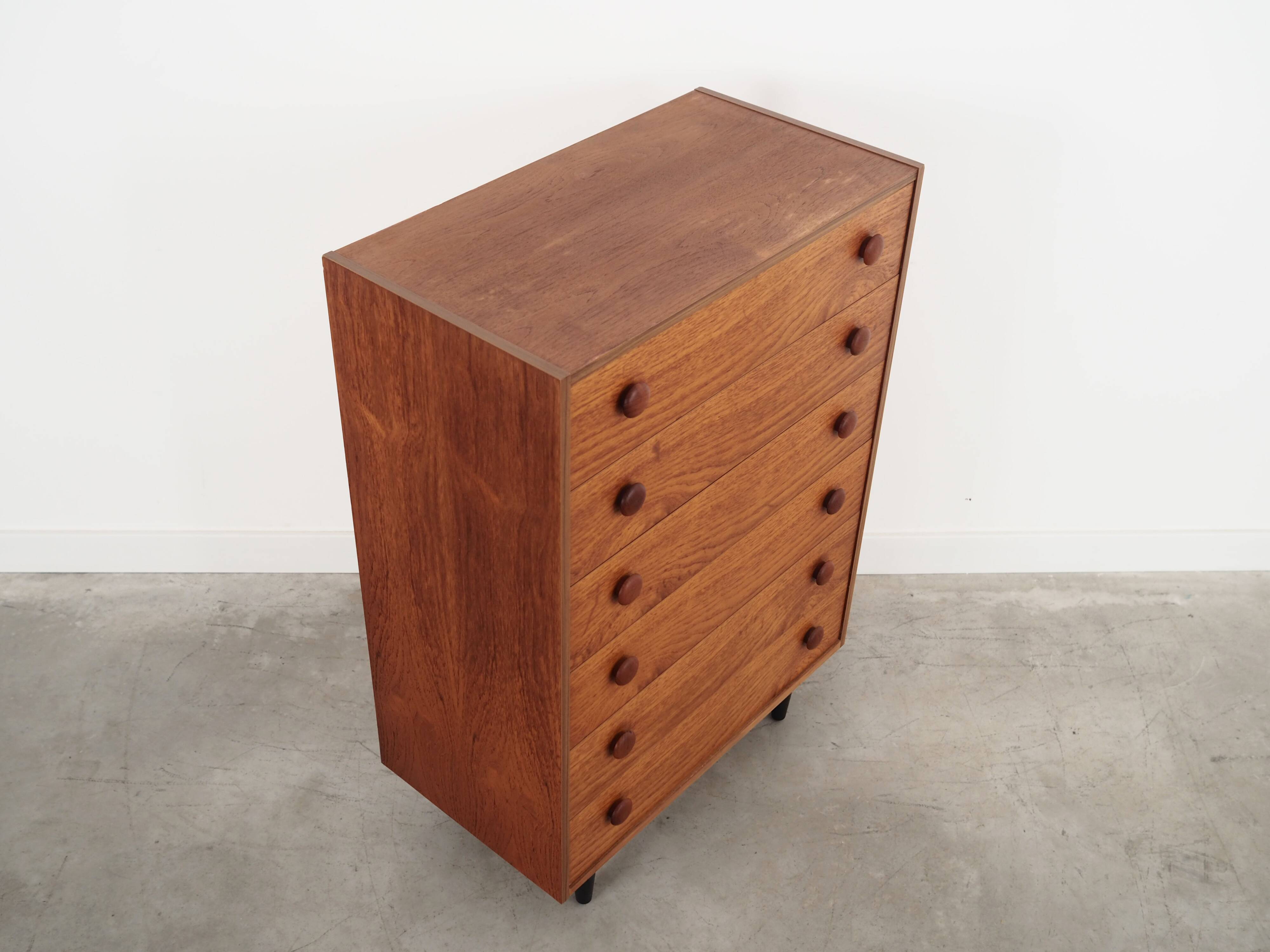 Teak chest of drawers, Danish design, 1960s, production: Denmark