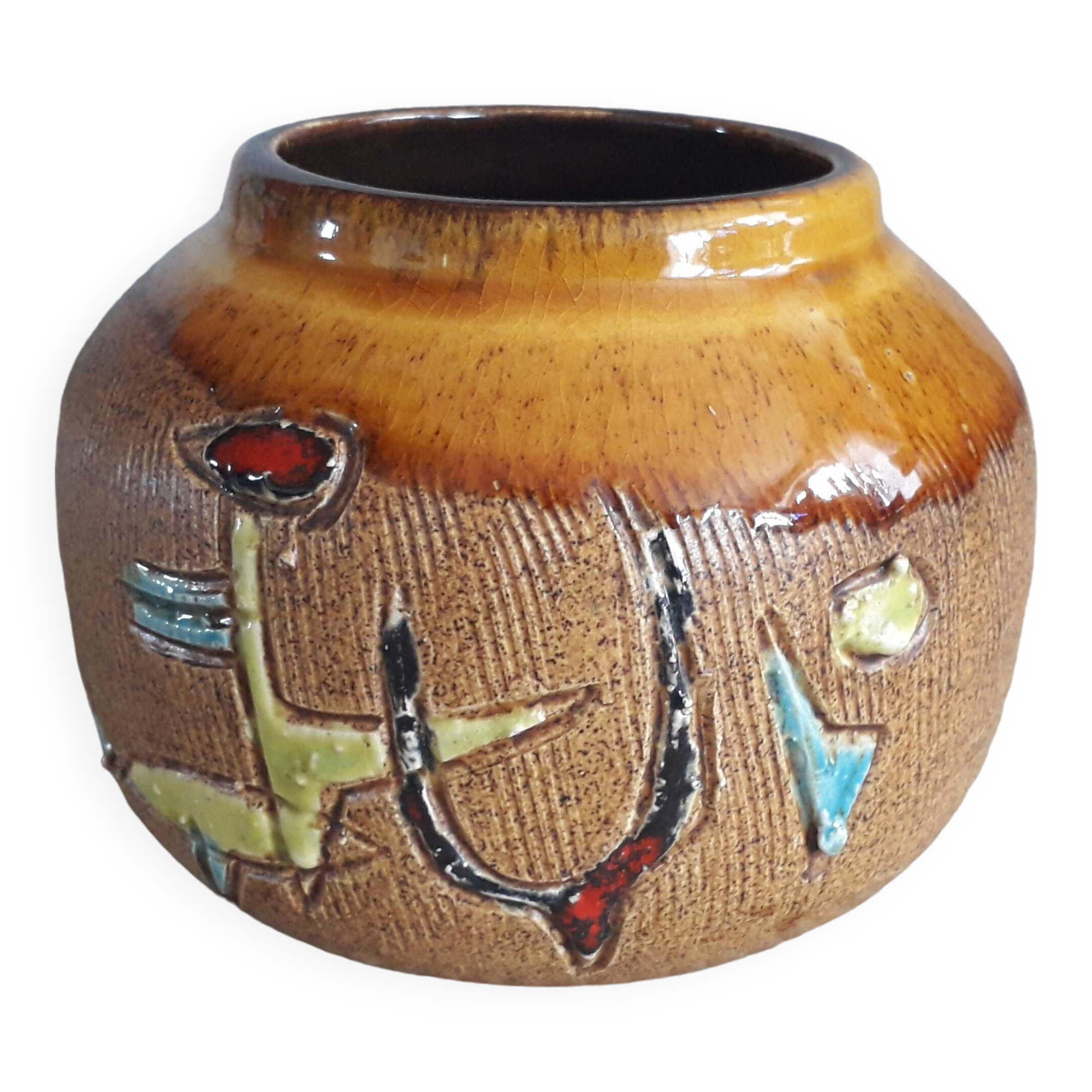 Vintage vase with very original decor