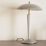 Pearl gray touch mushroom lamp