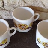 Small Vintage Opaline Coffee Cups