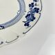 Large oval dish Terre de Fer KG Lunéville, model "Jane", blue, 1890-1915