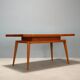 Table en chêne des années 1960 avec plateau coloré