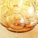 Italian decanter made of amber yellow empoli glass grape-shaped bubbles - vintage