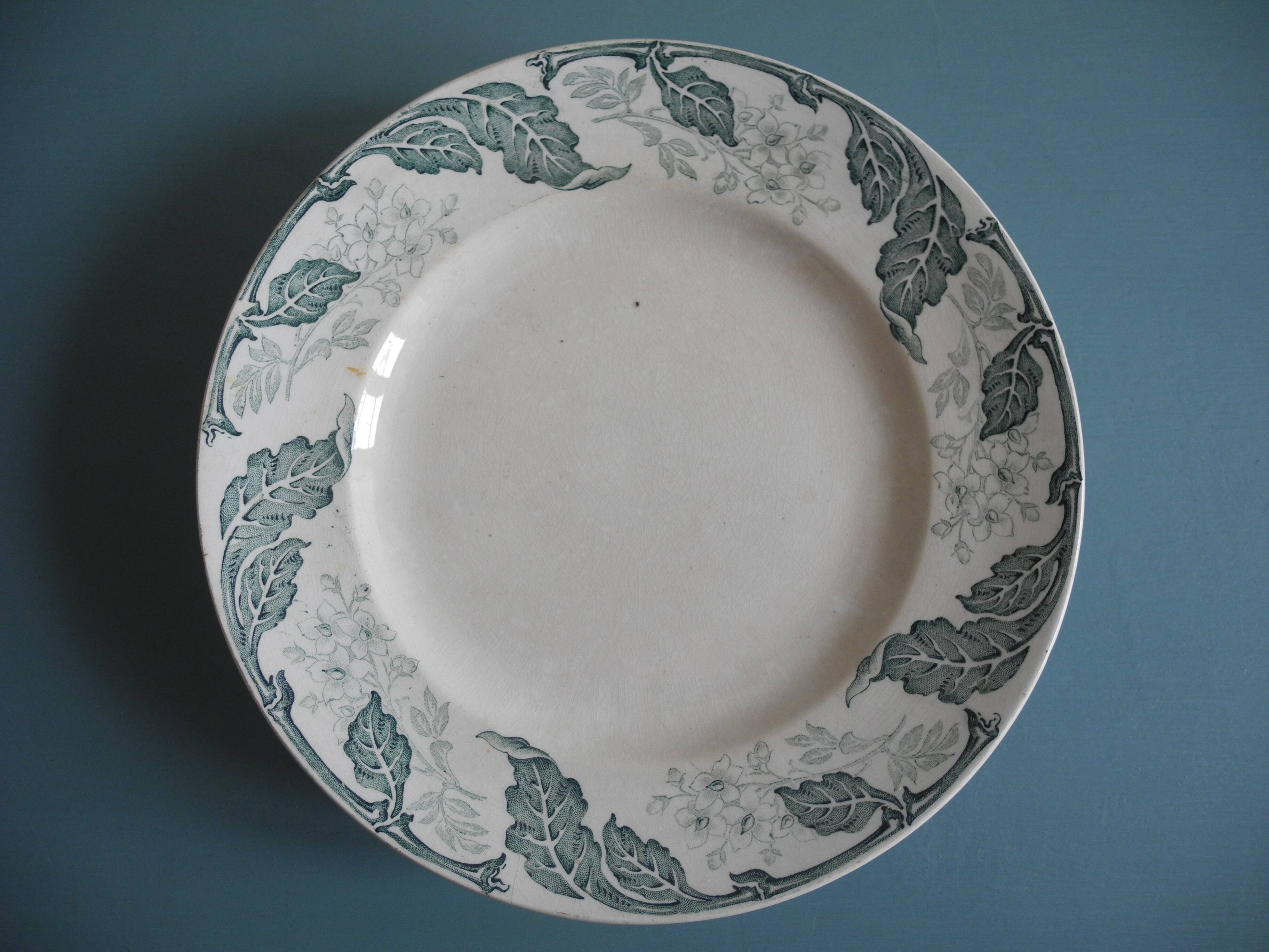 old French dish plate presentation St Amand Hamage old French dish plate