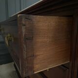 19th century Louis XVI style chest of drawers, white marble, fluted 4 drawers