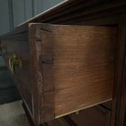 19th century Louis XVI style chest of drawers, white marble, fluted 4 drawers