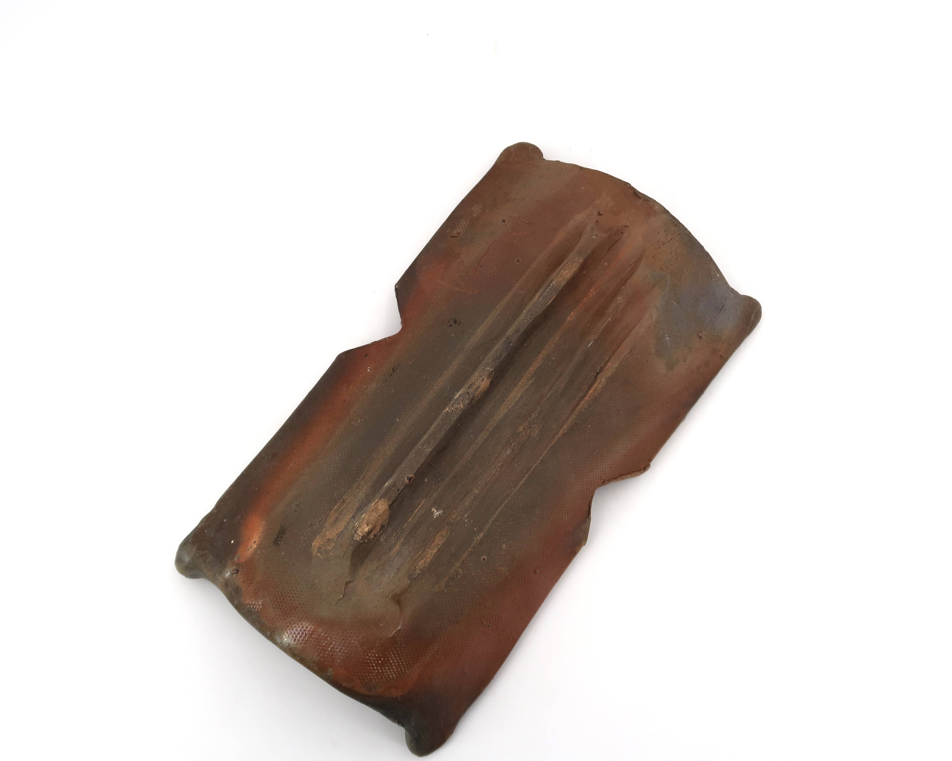 Ceramic stoneware catchall by Eric Astoul, La Borne, 1990.