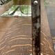 Large Art Deco wall-mounted coat rack in wood and chrome metal with mirror