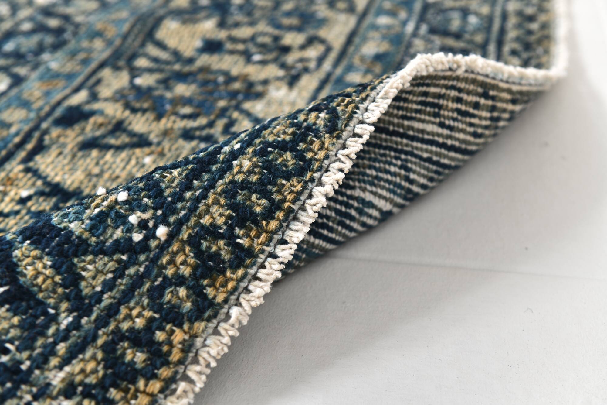 Classic Pattern Navy Blue Persian Rug, 311x402Cm