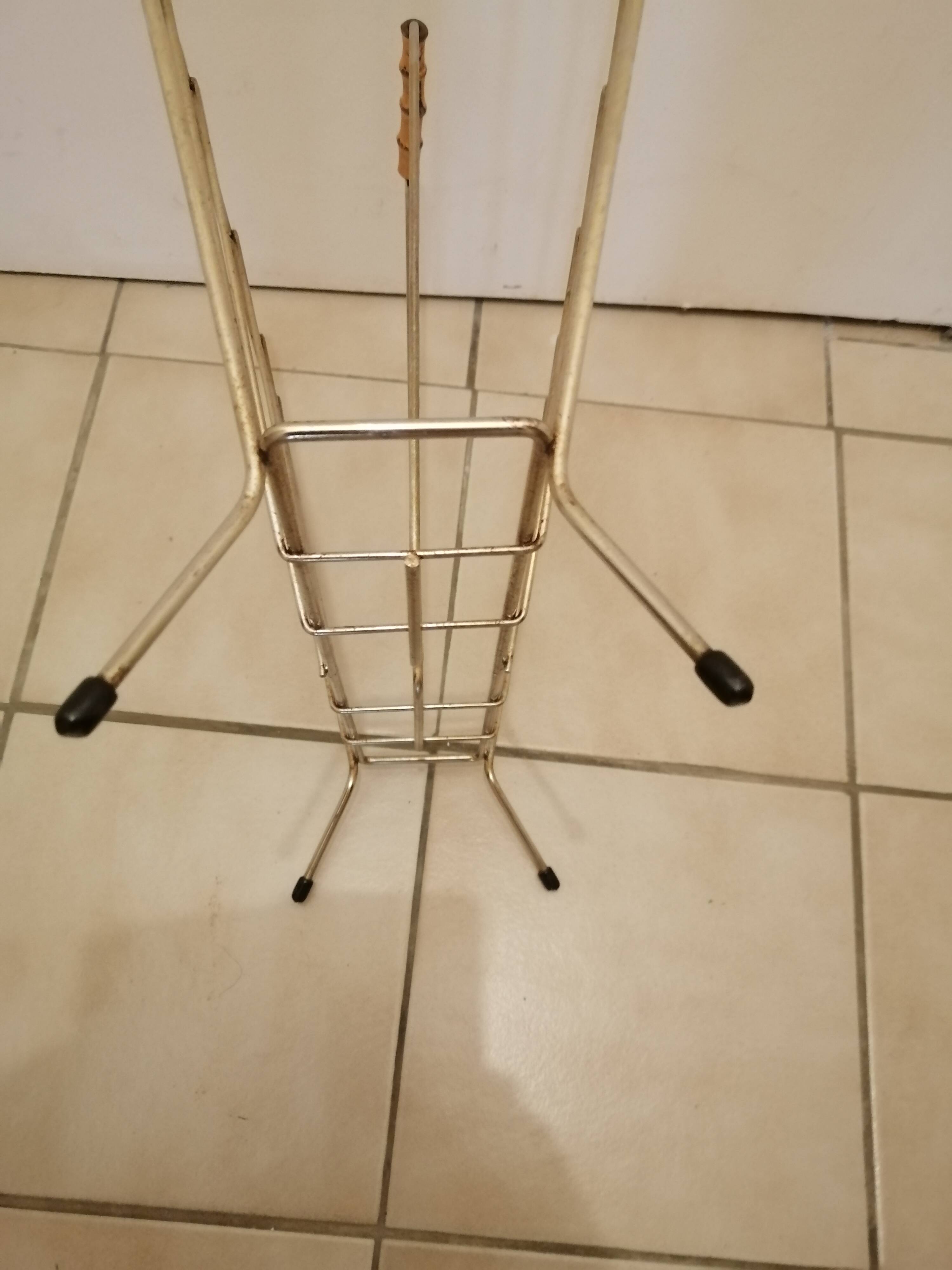 Vintage magazine holder in gold metal