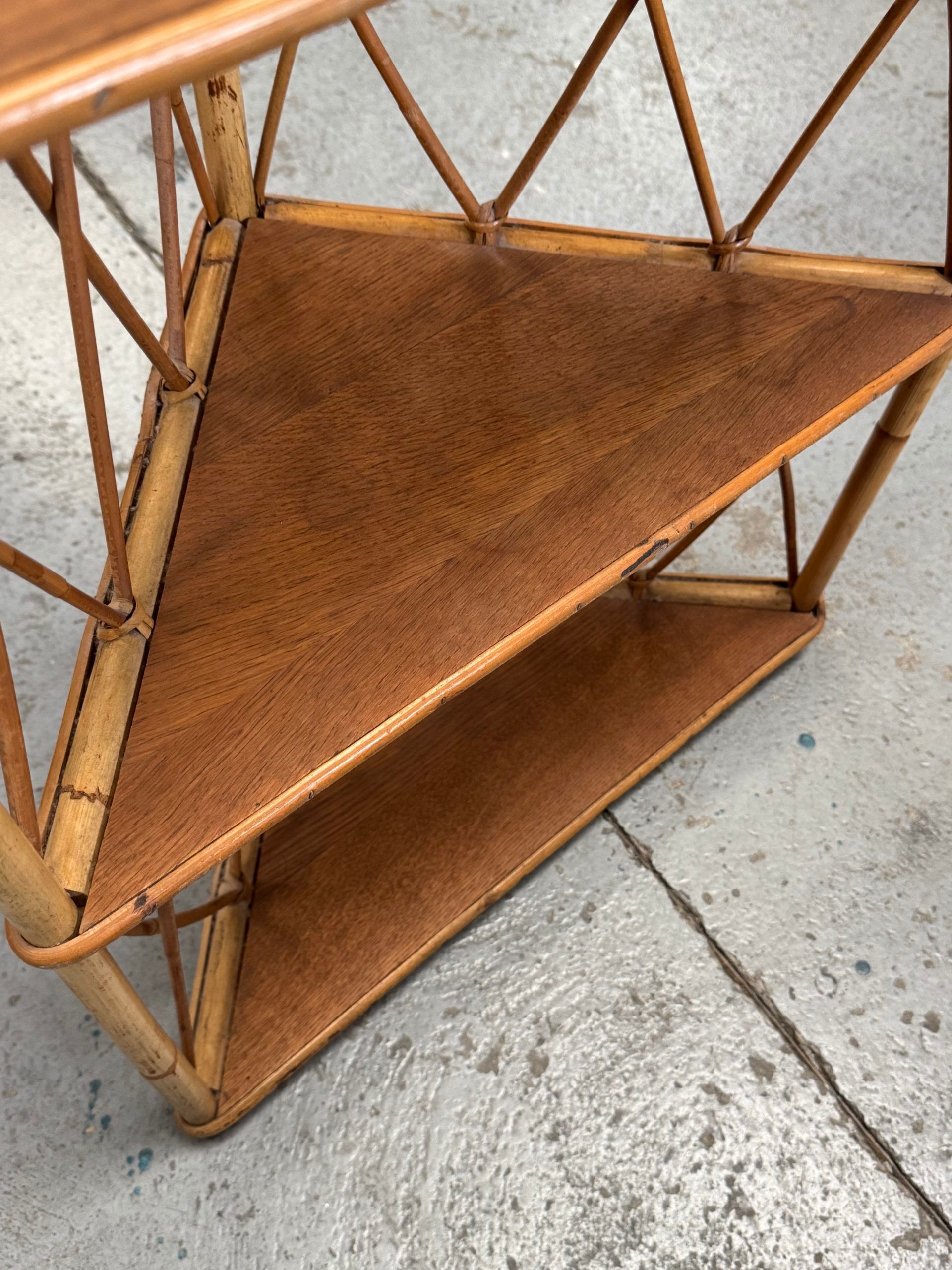 Rattan shelf