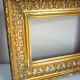 Antique gilded frame in wood and stucco, carved, original gilding