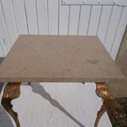 Table d'appoint  marbre fer forgé