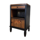 Art deco bedside marked black and wood