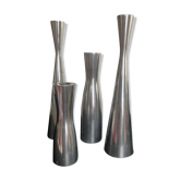 Series of 4 candle holders by Érika Pekkari for Ikea in cast aluminum
