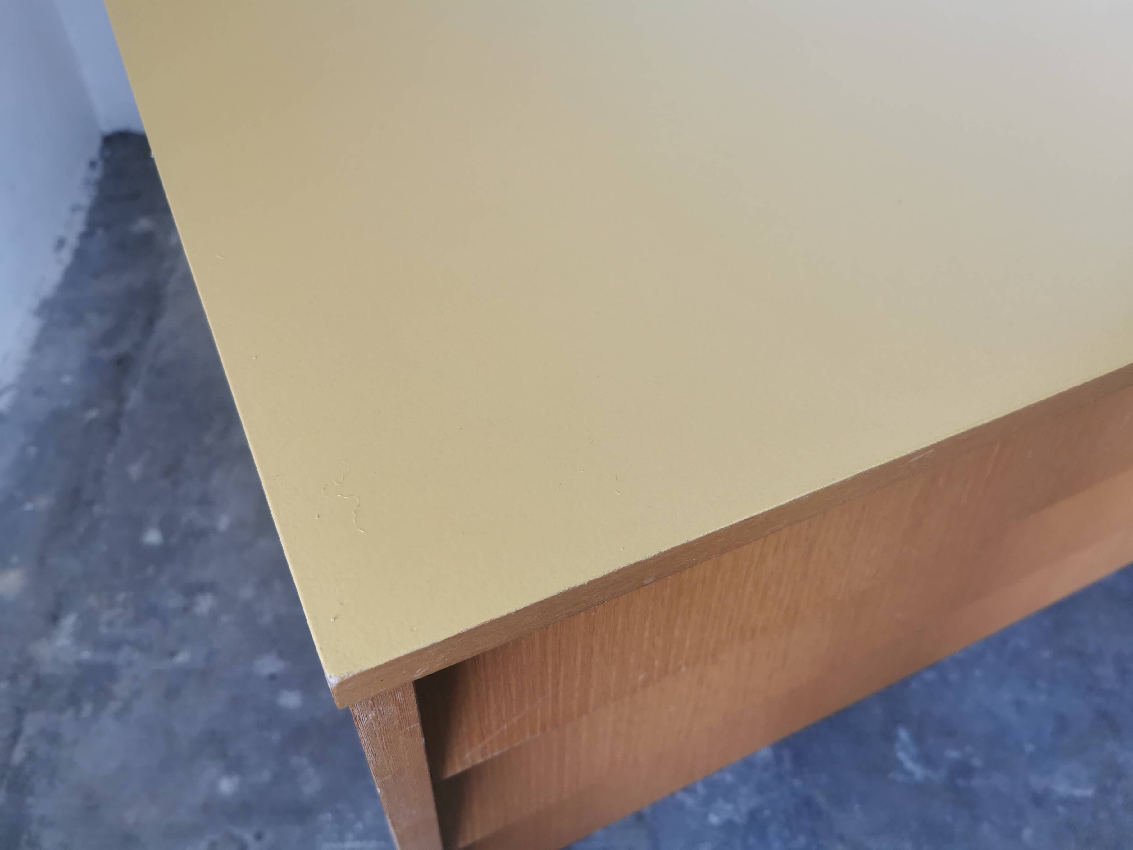 Small vintage blond wood sideboard