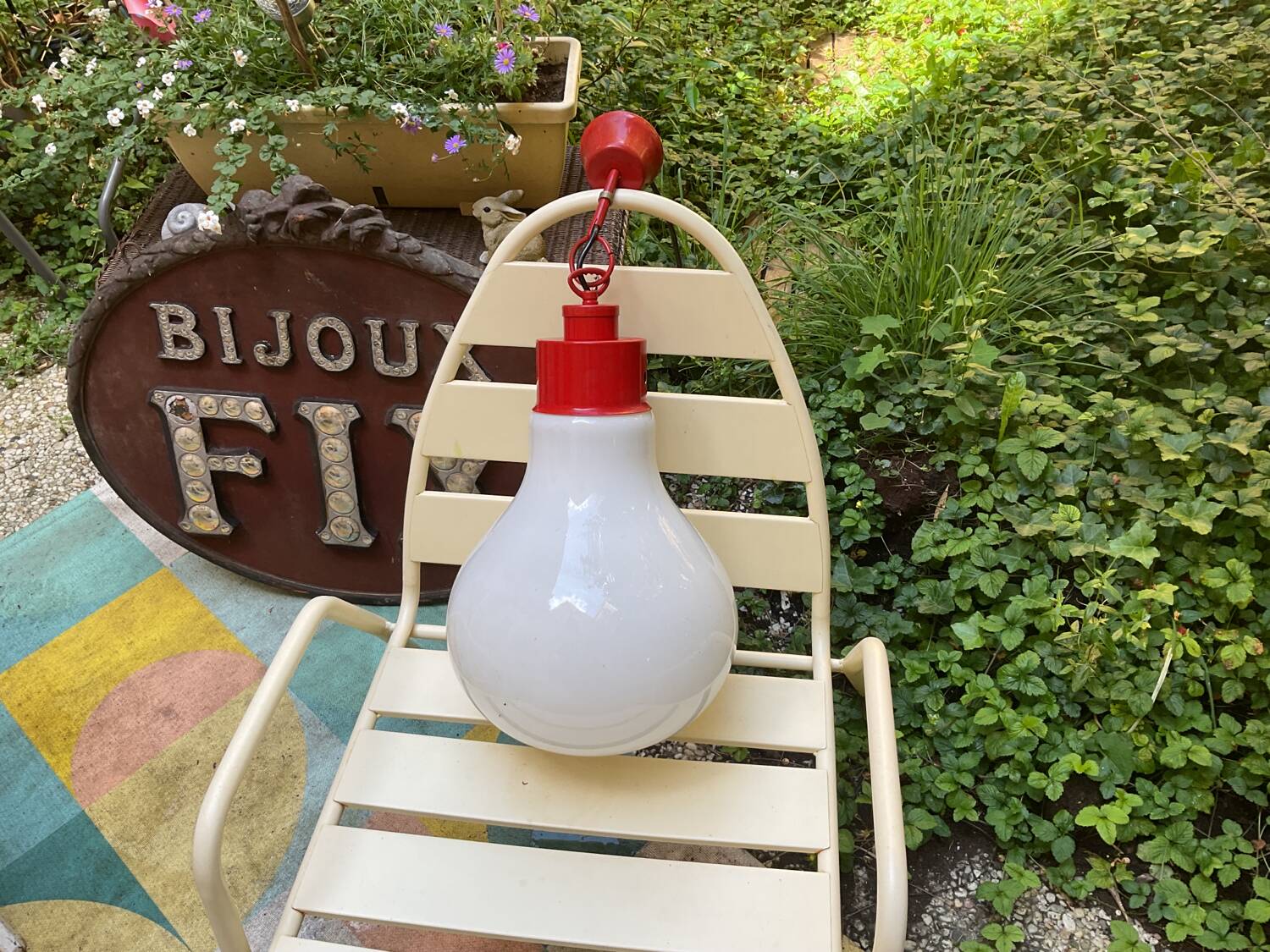 large bulb chandelier from the 70s