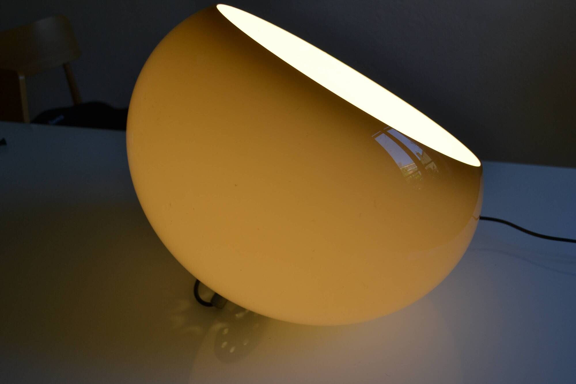 Brown gradient plastic pendant light 1970s
