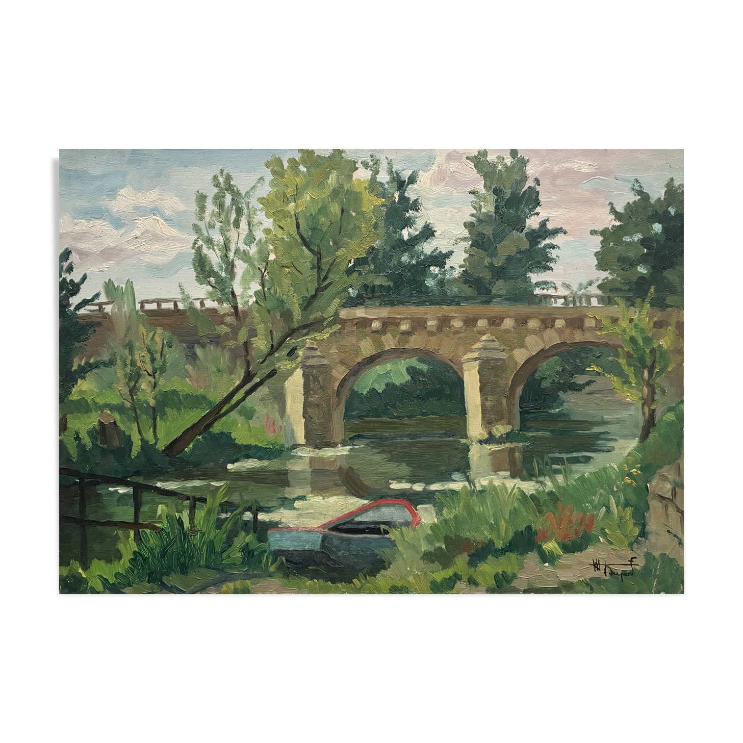 Landscape signed Dupont 20th century