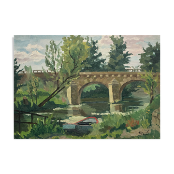 Landscape signed Dupont 20th century