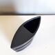 Black ceramic modernist vase - 1980