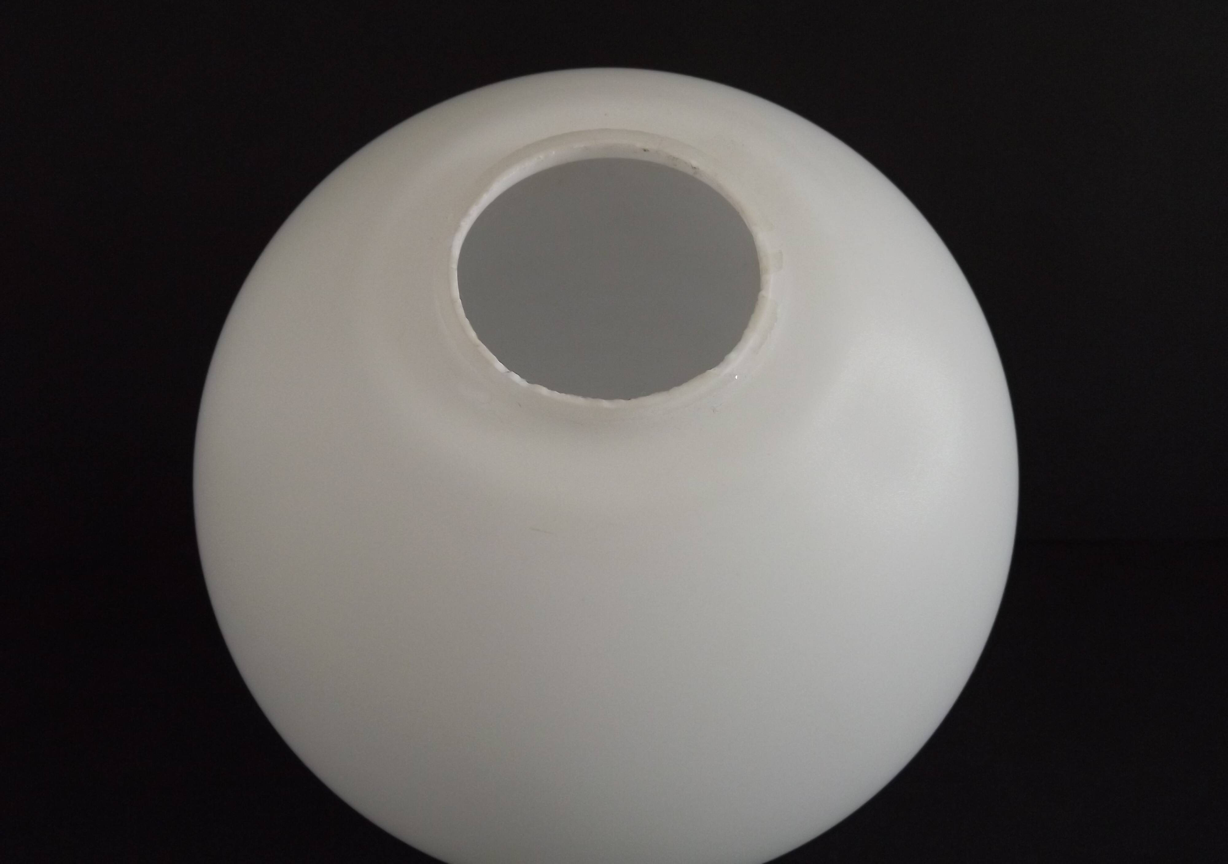 French vintage white opaque matte glass medium replacement glass globe shade