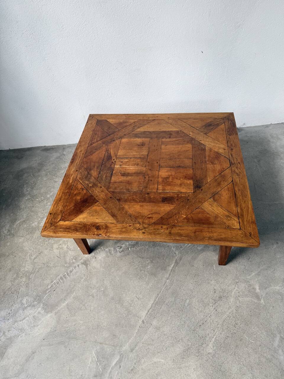 1940s inlaid oak coffee table