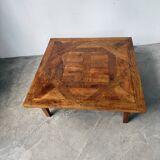 1940s inlaid oak coffee table