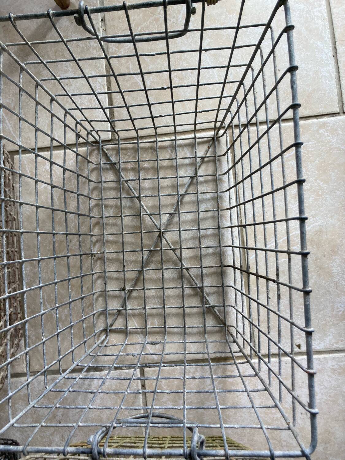 Lot of 4 old craft baskets