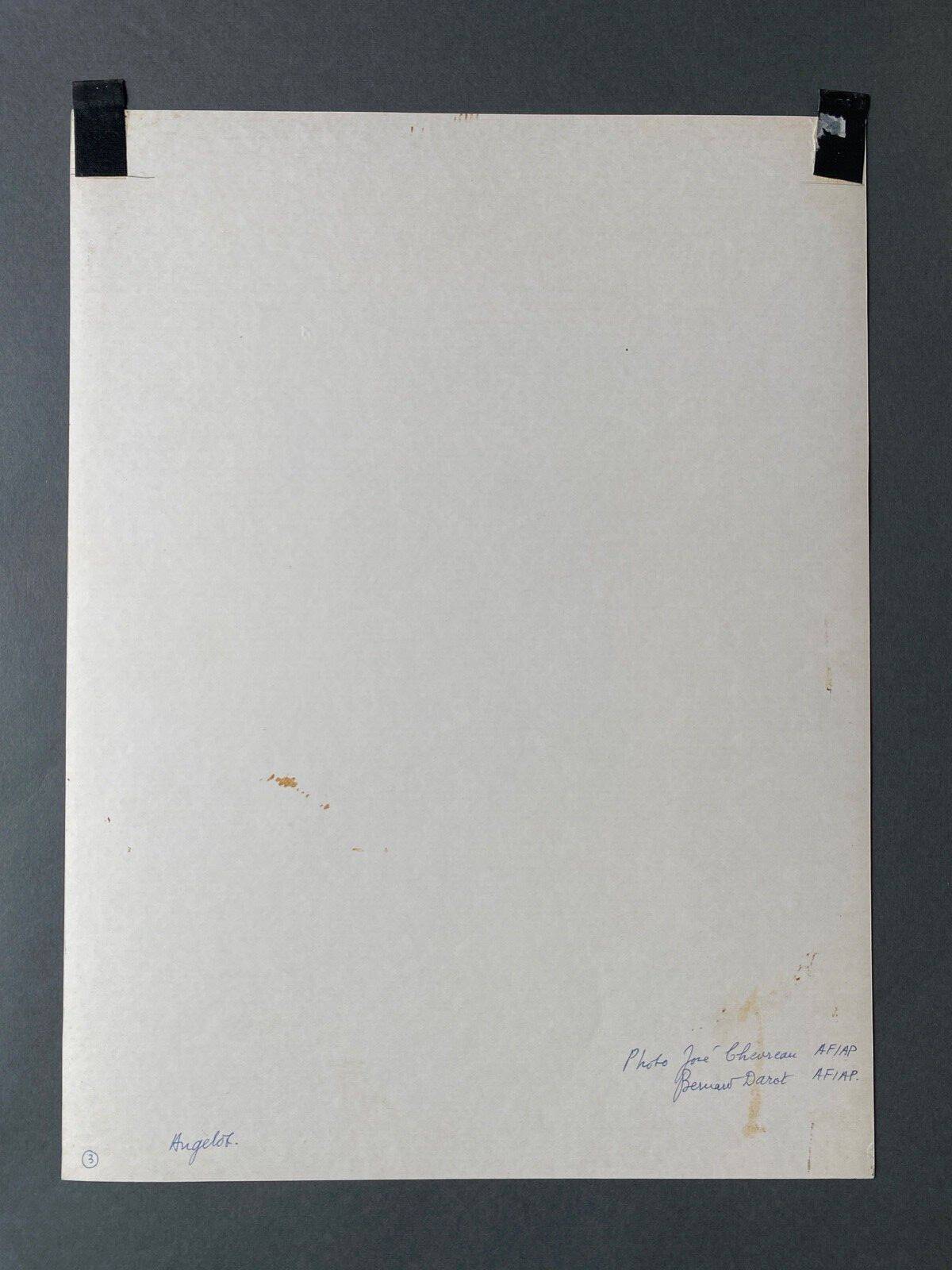 Silver Photo Angelot N°3 Bernard Darot José Chevreau 20th