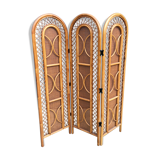 Wicker and rattan screen