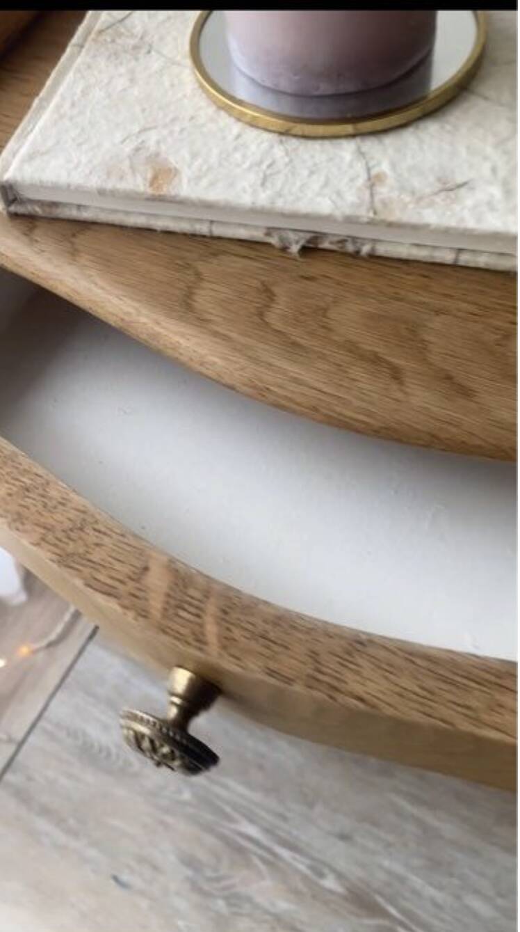 Paire de chevets en chêne - style Louis XV rustique- bois blond brut