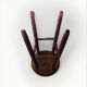 Vintage four-legged stool made of solid wood from the 1970s/80s.