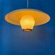 Vintage suspension by Louis Kalff in enamelled metal and opaline glass.