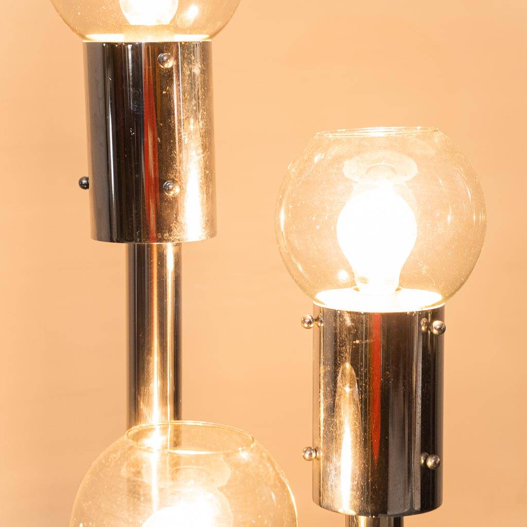 Floor lamp with 3 lights by Toni Zuccheri, 1970s vintage modernism