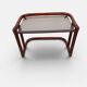Vintage nesting tables in rattan and smoked glass by Flecht-Atelier Schütz.