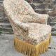 Toad armchair floral tapestry vintage 50s