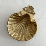 Vintage bronze shell ashtray