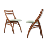 Pair of old Danish Chairs  with new Kvadrat Fabric